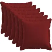 vidaXL Kussensloop 6 st HOUTEN Wijnrood 35 x 35 cm Faux Linnen
