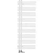 Zehnder designradiator Yucca YA, staal, wit, (hxlxd) 1304x578x47mm