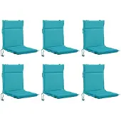 vidaXL Kussen voor lage rugstoel GEMERT 6 st 100% Polyester Turquoise