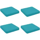 vidaXL 4-Piece Zitkussens VUGHT 4 st 100% Polyester Turquoise