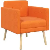 vidaXL Accentstoel Oranje Corduroy stof