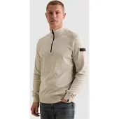 PME Legend Trui 'Pullover in 100% cotton with half-zip' beige