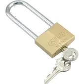 ABUS Hangslot 65HB - Hoge Beugel voor Extra Ruimte - SKB 40 mm - BH 63 mm - Materiaal Messing - Openingsmechanisme met Sleutel - Inhoud: 1 Slot - Gewicht 180 Gram - Kleur Messing/Goud