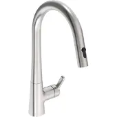 Hansa Designo - Keukenkraan met uittrekbare vuistdouche, geborsteld staal 5136228380