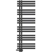 LuxeBath Badkamerradiator met centrale aansluiting 500 x 1400 mm, antraciet, met universele aansluitset