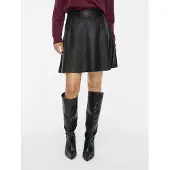 Vila Imitatieleren Skater Rok XXL EU dames
