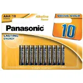 Panasonic 10 x AAA Alkaline Batterijen - 1.5V LR03 R03