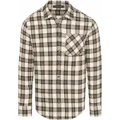 No-excess Overhemd taupe / olijfgroen / jade groen