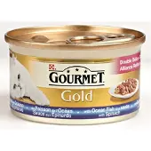 Gourmet gold luxe mix zeevis in saus met spinazie (24X85 GR)