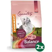 Fokker kat country balance vlees & vis kattenvoer 2x 2,5 kg