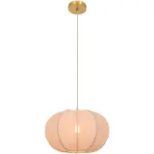 Olucia - AGNES - Hanglamp - Beige / Messing - Vorm: Ovaal