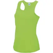 Awdis sport singlet voor dames - neon groen - mouwloos shirtje - polyester - lucht doorlatend - snel drogend M