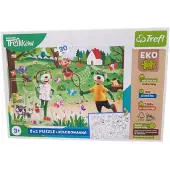 Trefl EKO Puzzel & Kleurplaat: Familie Treflik 30 stukjes (3+ jaar)