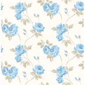 Dutch Wallcoverings vliesbehang Roselyn - grijs/blauw/beige