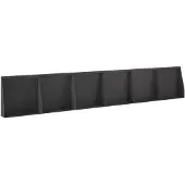 vidaXL Keermuur 6 st 40 x 12 x 30 cm Staal Zwart
