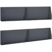 vidaXL Keermuur 4 st 100 x 12 x 30 cm Staal Antraciet