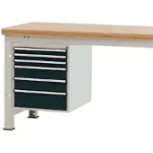 Manuflex ZB4931.7016 Behuizing onderbouw PROFI, gebruiksh. 500 mm met 6 lades. Voor werkbank diepte 700 mm