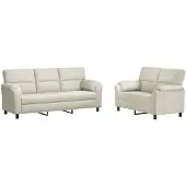vidaXL Bankstel 2 pcs Crèmekleurig fluweel