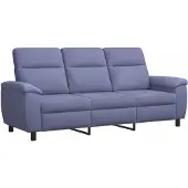 vidaXL Bankstel 2 pcs Jeans Blauw Stof