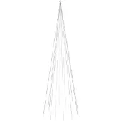 vidaXL Vlaggenmast kerstboom 732 LED's blauw 500 cm