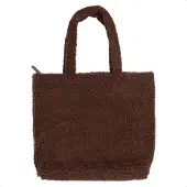 Selencia Zaya Tote Bag - Teddy Laptoptas 16 inch - Choco Brown
