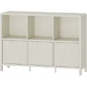 En.casa Dressoir 'Lukkodso' met 3 deuren en 6 vakken, afmetingen 77 x 110 x 30 cm, kleur beige