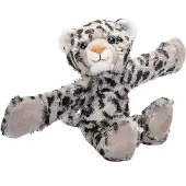 Wild republic knuffel sneeuwluipaard 20 cm pluche wit/zwart