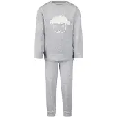 Charlie Choe velours meisjes pyjama - Schaapje - 104 - Grijs