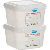 Denox Gastronorm 1/6 H100 Mm Opbergdoos 1.7l 2 Eenheden