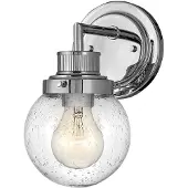 Quintiesse Wandlamp Poppy, dimbaar, chroom / zilver, Badkamer, metaal, Wandlamp