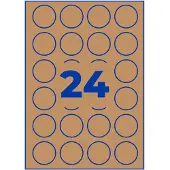 Avery Kraft etiketten L7105-25 Permanent klevend A4 Bruin 40 mm 25 Vellen à 24 Etiketten