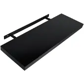 vidaXL Wandschappen zwevend 2 st 100x20x3,8 cm zwart