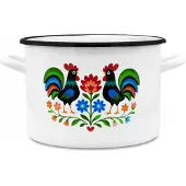 Tragar Traditionele Pan 6L - Wit Geëmailleerd Staal