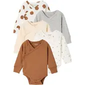 Vertbaudet Set van 5 babyrompers met lange mouwen