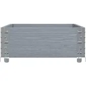 vidaXL Plantenbak 100x50 cm massief grenenhout grijs