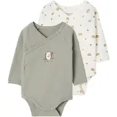Vertbaudet Set van 2 babyrompertjes met lange mouwen