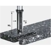 Festool 491110 Wentelplaat Lengte 105 mm Afmeting, Ø 14 mm Werklengte 45 mm Schachtdiameter 12 mm