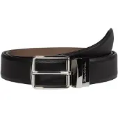 Marc O'Polo Leren riem Bodu Belt W105 Black zwart Taupe