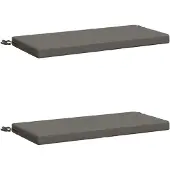 vidaXL Bankkussens SOEST 2 st 100% Polyester Grijs 80 x 40 x 5 cm