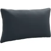 vidaXL Rugkussen PUTTEN 100% Polyester Donkerblauw 70 x 40 x 15 cm