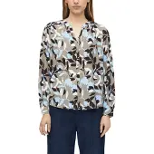 s.Oliver Blouse beige / lichtblauw / bruin
