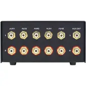 Dynavox AUX-S Cinch-audio-switch Met metalen behuizing Zilver