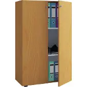 VCM Kantoormeubel met 3 vakken | moderne archiefkast met draaideuren | Afmetingen ca. B. 70 x H. 110 x D. 40 cm – Lona 3-compartiment