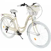 DaviBikes Emma – Stadsfiets – 28 inch – 7 versnellingen – Shimano – V-brake – Lage instap – Bruin/Wit