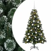 vidaXL Kunstkerstboom met Ballen 150 cm 150 LED's Warmwit