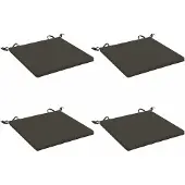 vidaXL Zitkussens SOEST 4 st 100% Polyester Antraciet 50 x 50 x 3 cm