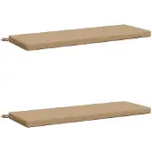 vidaXL Bankkussens SOEST 2 st 100% Polyester Zand 120 x 40 x 5 cm