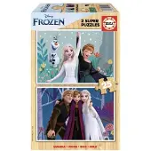 Educa Frozen Houten Puzzels 2 x 25 Stukjes