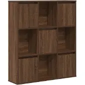 vidaXL Boekenkast 89x24x101,5 cm bewerkt hout bruin eikenkleurig