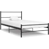 vidaXL Bedframe, zwart, metaal, 100 x 200 cm